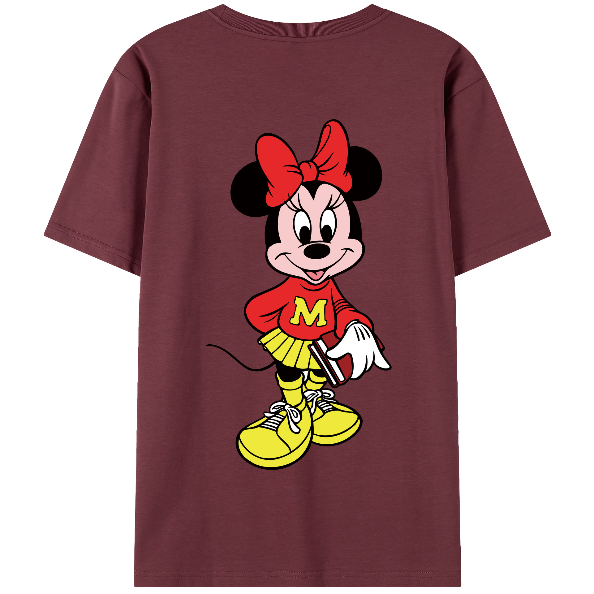 （画像用） ミッキーマウス Mickey Mouse 綿100％半袖Tシャツ（背面プリント）